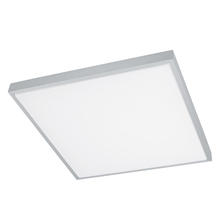  93775A - 1x38.7W LED Ceiling Light w/ Brushed Aluminum Finish & White Plastic Glass