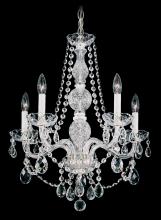  1302-40H - Arlington 5 Light 120V Chandelier in Polished Silver with Heritage Handcut Crystal