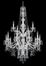  1308-40H - Arlington 15 Light 120V Chandelier in Polished Silver with Heritage Handcut Crystal