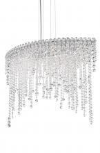  CH3612N-401O - Chantant 6 Light 120V Pendant in Polished Stainless Steel with Optic Crystal