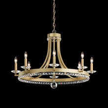  ER1008N-23S - Early American 8 Lights 110V Chandelier in Etruscan Gold with Clear Crystals from Swarovski