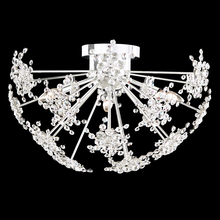  DN1224N-306R - Esteracae 3 Light 120V Semi-Flush Mount in White Luster with Clear Radiance Crystal