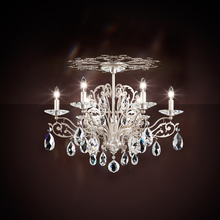  FE7206N-76H - Filigrae 6 Light 120V Semi-Flush Mount in Heirloom Bronze with Clear Heritage Handcut Crystal