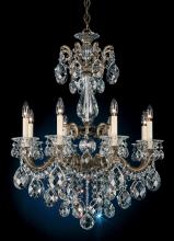  5007-76 - La Scala 8 Light 120V Chandelier in Heirloom Bronze with Clear Heritage Handcut Crystal