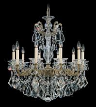  5074-23 - La Scala 10 Light 120V Chandelier in Etruscan Gold with Clear Heritage Handcut Crystal