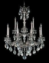  5683-22S - Milano 12 Light 120V Chandelier in Heirloom Gold with Clear Crystals from Swarovski