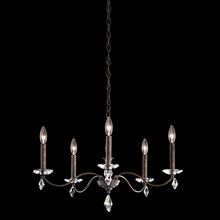  MD1005N-51H - Modique 5 Light 120V Chandelier in Black with Clear Heritage Handcut Crystal