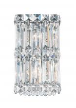  2235O - Quantum 2 Light 120V Wall Sconce in Polished Stainless Steel with Optic Crystal