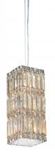  2252O - Quantum 6 Light 120V Mini Pendant in Polished Stainless Steel with Optic Crystal