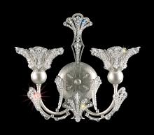  7855-48R - Rivendell 2 Light 120V Wall Sconce in Antique Silver with Clear Radiance Crystal