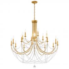  RJ1018N-22O - Verdana 8 Light 120V Chandelier in Heirloom Gold with Clear Optic Crystal