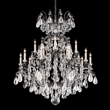  3573-23CL - Renaissance Rock Crystal 16 Light 120V Chandelier in Etruscan Gold with Clear Crystal and Rock Cry