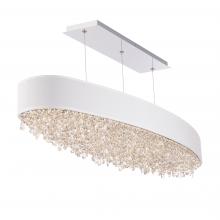  S6349-401RS1 - Eclyptix LED 49in 3000K/3500K/4000K 120V-277V Linear Pendant in Polished Stainless Steel with Clea