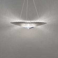  S7224-702H - Origami 24in LED 3000K/3500K/4000K 120V-277V Pendant in Polished Chrome with Clear Heritage Handcu