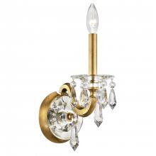  S7601N-48R - Napoli 1 Light 120V Wall Sconce in Antique Silver with Radiance Crystal