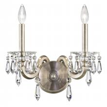  S7602N-22R - Napoli 2 Light 120V Wall Sconce in Heirloom Gold with Radiance Crystal