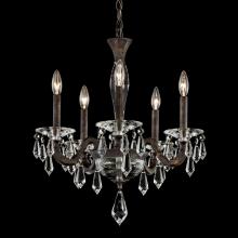  S7605N-51R - Napoli 5 Light 120V Chandelier in Black with Radiance Crystal