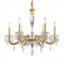  S7606N-22R - Napoli 6 Light 120V Chandelier in Heirloom Gold with Radiance Crystal