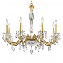  S7608N-51R - Napoli 8 Light 120V Chandelier in Black with Radiance Crystal