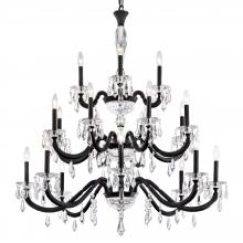  S7620N-51R - Napoli 20 Light 120V Chandelier in Black with Radiance Crystal