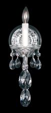  2990-40R - Sterling 1 Light 120V Wall Sconce in Polished Silver with Heritage Handcut Crystal