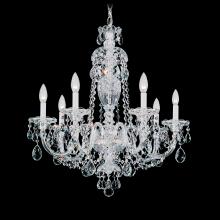  2995-40S - Sterling 7 Light 110V Chandelier in Silver with Clear Crystals From Swarovski®