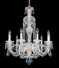  2996-40S - Sterling 9 Light 110V Chandelier in Silver with Clear Crystals From Swarovski®