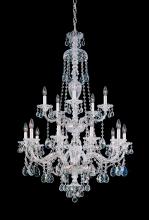  3608-40S - Sterling 15 Light 110V Chandelier in Silver with Clear Crystals From Swarovski®