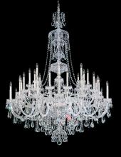  3612-40S - Sterling 45 Light 110V Chandelier in Silver with Clear Crystals From Swarovski®