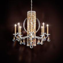  RS8308N-48H - Siena 8 Light 120V Chandelier in Antique Silver with Clear Heritage Handcut Crystal