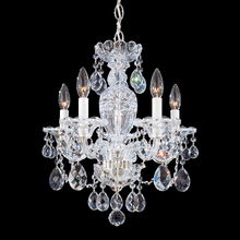  2999-40S - Sterling 5 Light 110V Chandelier in Silver with Clear Crystals From Swarovski®