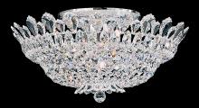  5868R - Trilliane 10 Light 120V Semi-Flush Mount in Polished Stainless Steel with Clear Radiance Crystal