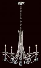  VA8335N-59H - Vesca 5 Light 120V Chandelier in Ferro Black with Clear Heritage Handcut Crystal