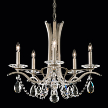  VA8355N-51H - Vesca 5 Light 120V Chandelier in Black with Clear Heritage Handcut Crystal