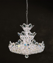  5851H - Trilliane 15 Light 120V Chandelier in Polished Stainless Steel with Clear Heritage Handcut Crystal