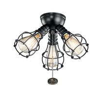  380041SBK - Industrial 3 Light Fixture LED