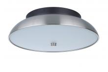  X6813-FBBNK-LED - Soul 1 Light 12.5" LED Flushmount in Flat Black/Brushed Polished Nickel