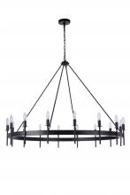  54316-FB - Larrson 16 Light Chandelier in Flat Black