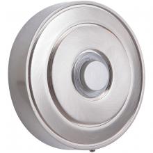  PB5003-BNK - Surface Mount LED Lighted Push Button, Round LED Halo Light in Brushed Polished Nickel