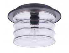  ZA3637-MN - Canon 1 Light Outdoor Flush Mount in Midnight