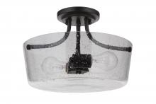  50252-FB - Tyler 2 Light Semi Flush in Flat Black