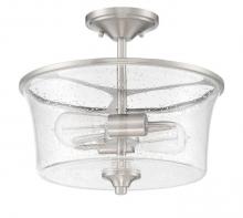  50452-BNK - Gwyneth 2 Light Convertible Semi Flush in Brushed Polished Nickel