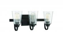  41903-ESP-CS - Grace 3 Light Vanity in Espresso (Clear Seeded Glass)