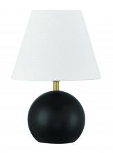  87012FBSB-T - Olive 1 Light Table Lamp in Flat Black/Satin Brass