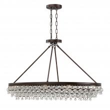  279-VZ - Calypso 8 Light Crystal Teardrop Vibrant Bronze Oval Chandelier