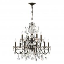  3029-EB-CL-SAQ - Butler 12 Light Spectra Crystal English Bronze Chandelier