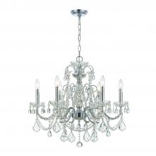  3226-CH-CL-S - Imperial 6 Light Swarovski Strass Crystal Polished Chrome Chandelier