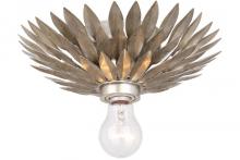  500-SA - Broche 1 Light Antique Silver Flush Mount