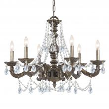  5026-VB-CL-S - Paris Market 6 Light Swarovski Strass Crystal Venetian Bronze Chandelier