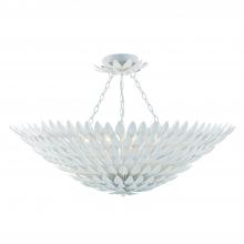  519-MT_CEILING - Broche 8 Light Matte White Semi Flush Mount